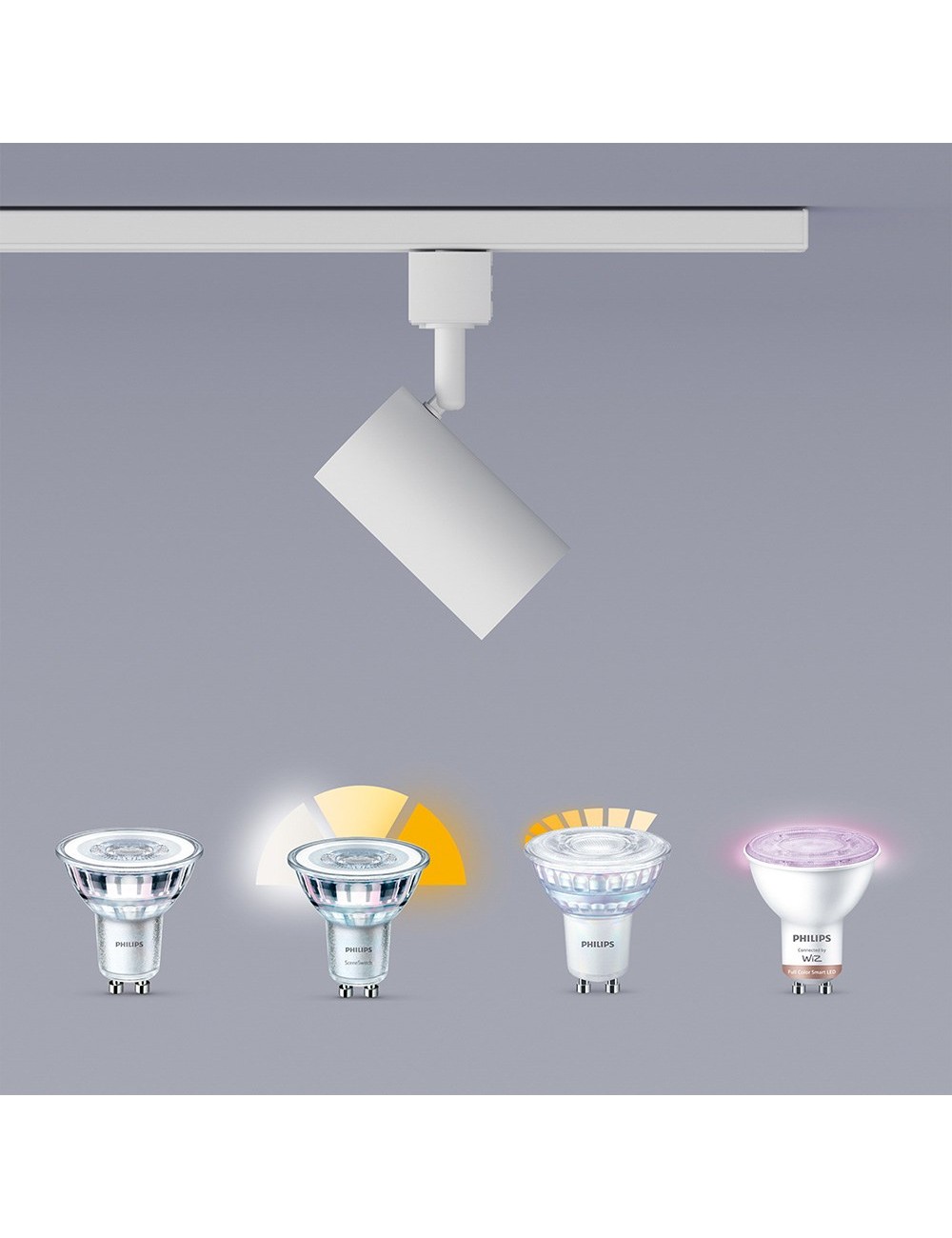 Sistema de riel easylink 3 proyectores, zilo, 5 w, blanco