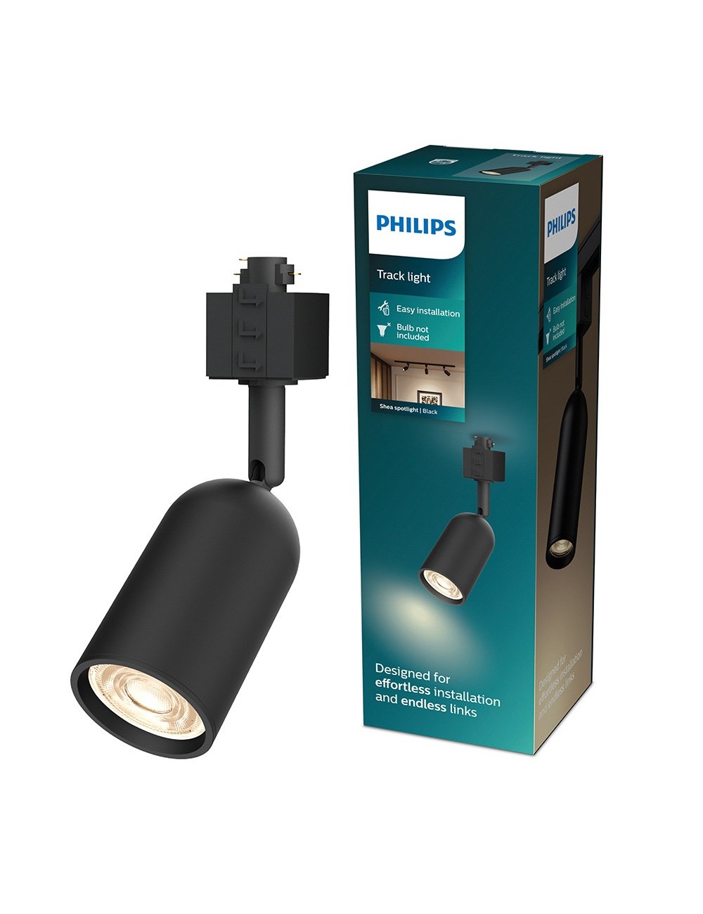 Foco easylink shea gu10, negro