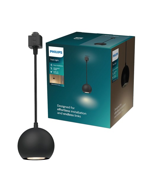 Lámpara easylink de techo, suspendida, colby gu10, negra, ø100 x 1360 mm