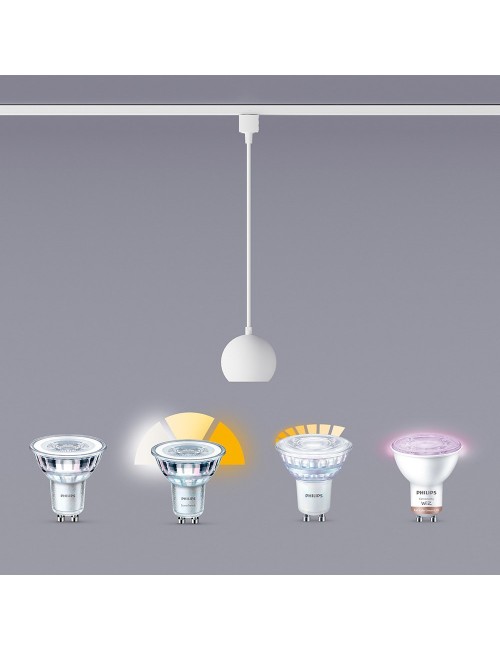 Lámpara easylink de techo, suspendida, colby gu10, blanca, ø100 x 1360 mm