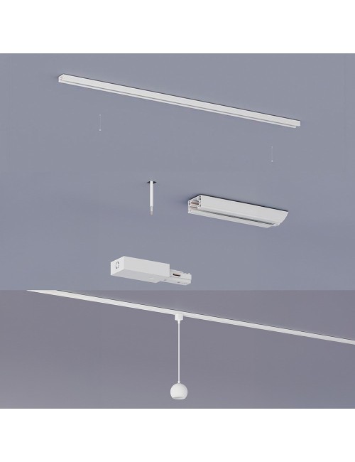 Lámpara easylink de techo, suspendida, colby gu10, blanca, ø100 x 1360 mm