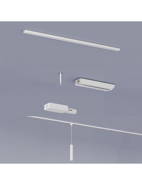 Lámpara easylink de techo, suspendida, paxie gu10, blanca, ø60 x 1550 mm