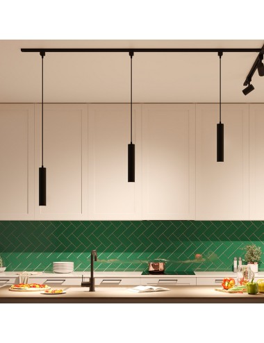 Riel de extensión easylink 1 m, con alimentación, negro