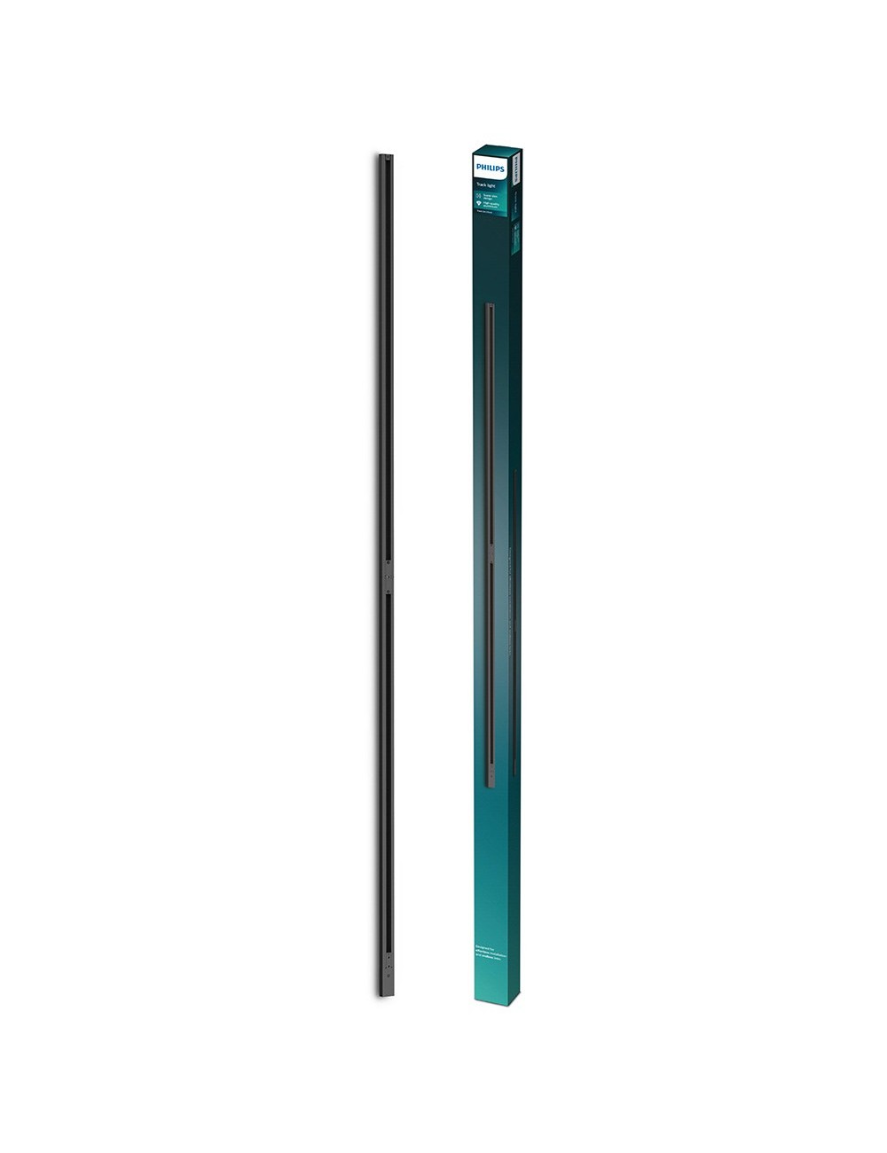 Riel de extensión easylink 2 uds x 1 m con alimentación, negro