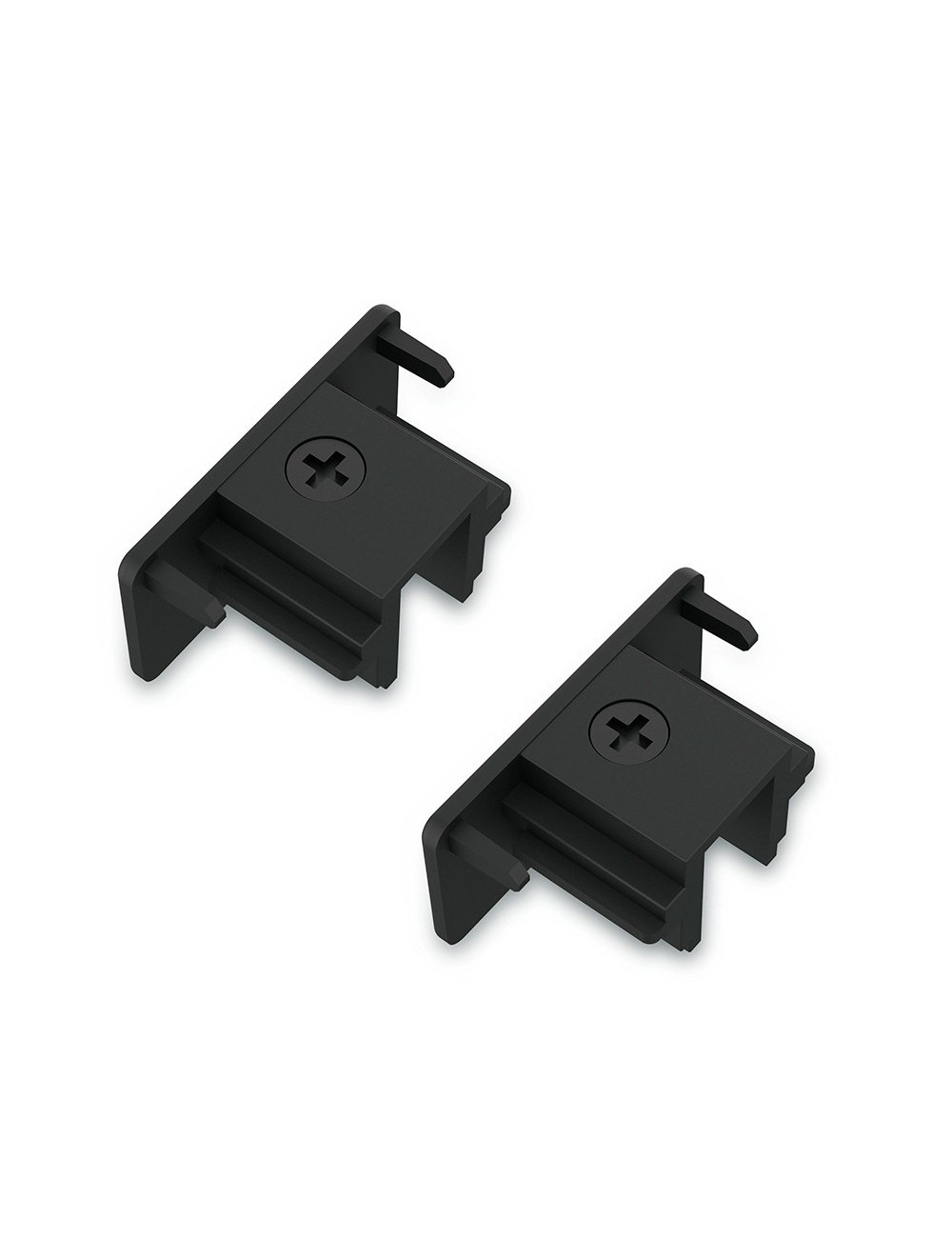 Tapa final easylink, negra, 2 uds