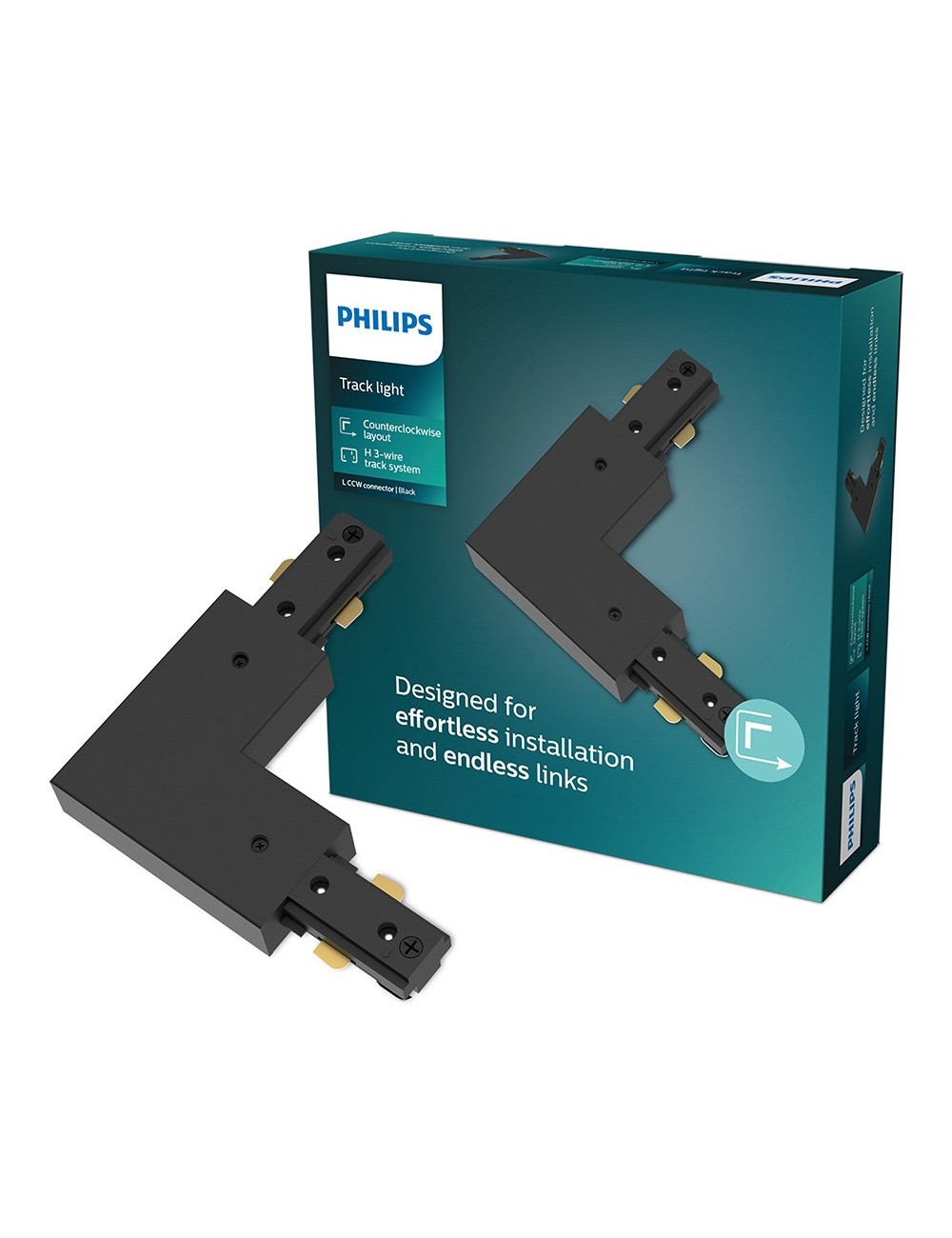 Conector en l sentido antihorario easylink, negro