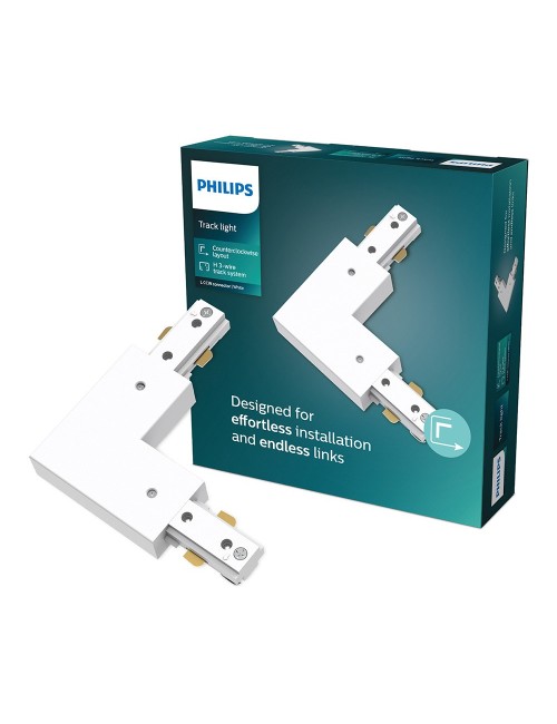 Conector en l sentido antihorario easylink, blanco