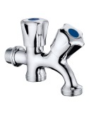 Grifo de lavadora - lavavajillas, serie basic, cromado, ½ x ¾ x ¾ pulg, 112 x 84,5 mm