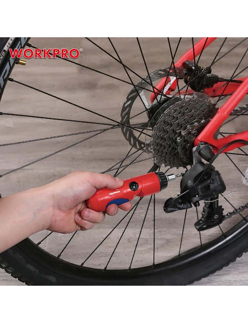 Destornillador de carraca, cabeza articulada, 7 en 1, 140 x 35 x 34 mm