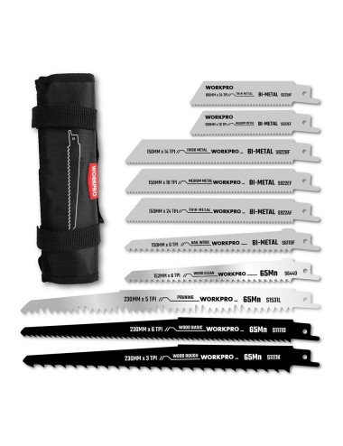 Hojas de sierra sable mixtas 10+10, juego 20 piezas