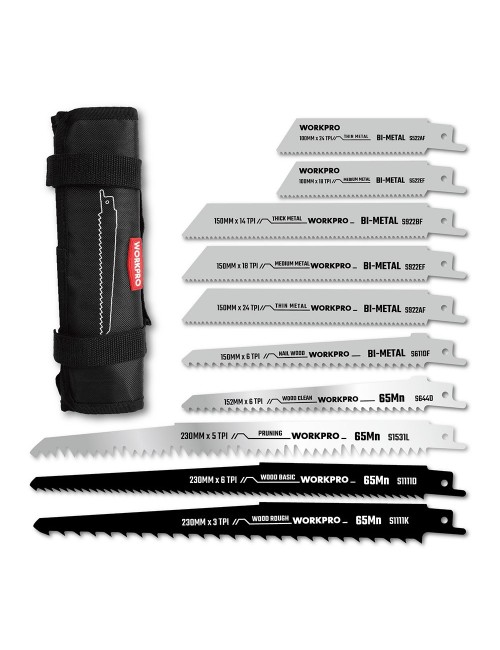 Hojas de sierra sable mixtas 10+10, juego 20 piezas