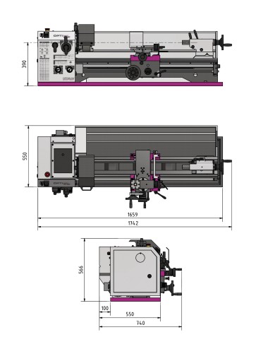 Torno de Sobremesa  TM 3110 - 400V