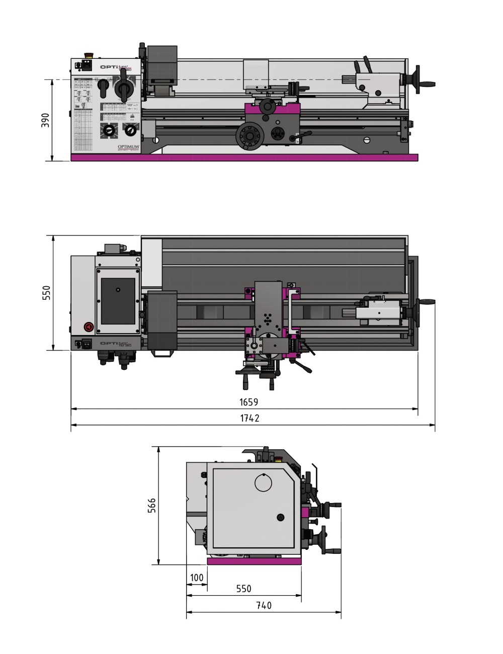 Torno de Sobremesa  TM 3110 - 400V