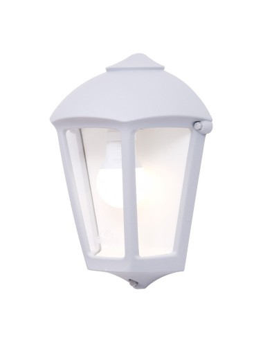 Farol de pared fabio, transparente, e27, blanco, 215 x 120 x 290 mm