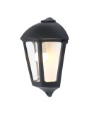 Farol de pared giulio, transparente, e27, negro, 265 x 135 x 375 mm