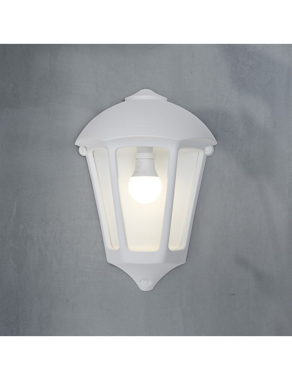 Farol de pared giulio, transparente, e27, blanco, 265 x 135 x 375 mm