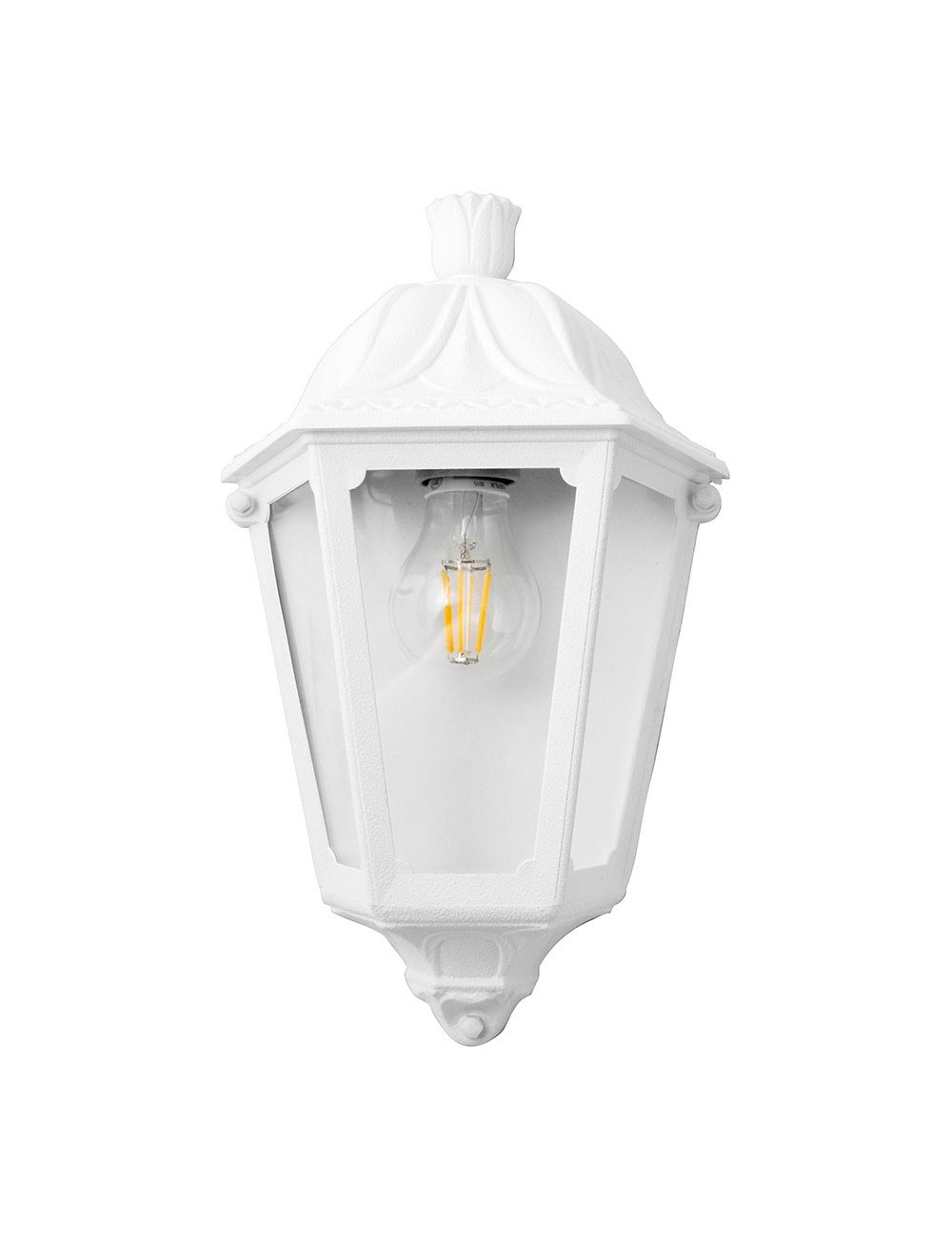 Farol de pared iesse, transparente, e27, blanco, 220 x 105 x 350 mm