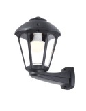 Farol pared con brazo nardo/giampy, transparente, e27, negro, 210 x 270 x 315 mm