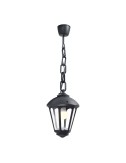 Farol techo con cadena sicar/giampy, transparente, e27, negro, ø210 x 750 mm