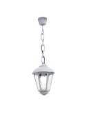 Farol techo con cadena sicar/giampy, transparente, e27, blanco, ø210 x 750 mm