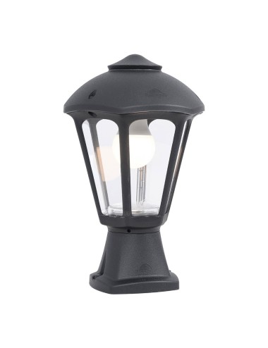Farol sobremuro disma/giampy, transparente, e27, negro, ø210 x 330 mm
