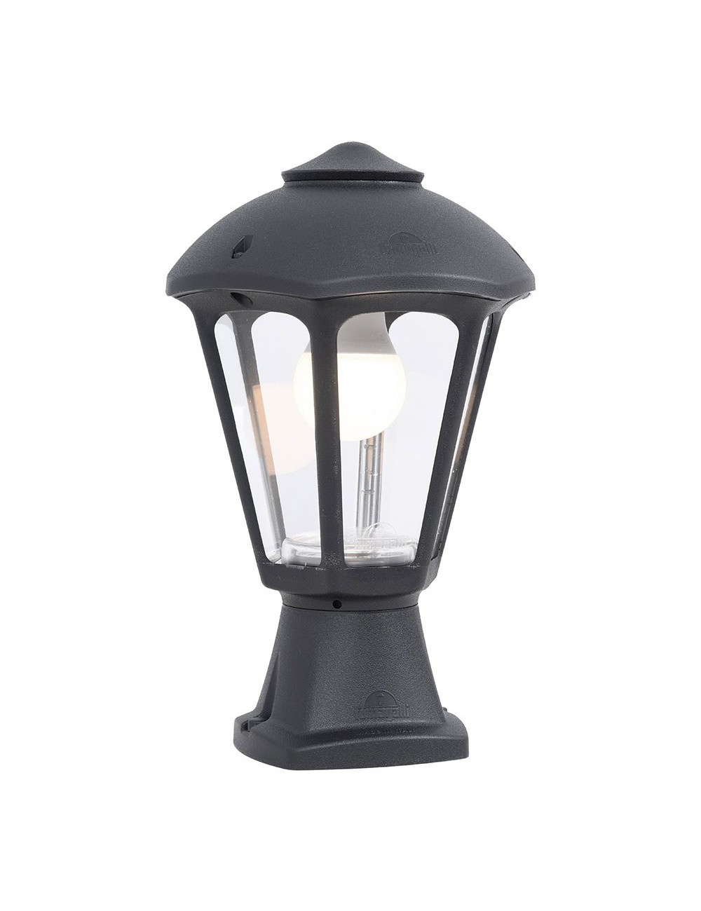 Farol sobremuro disma/giampy, transparente, e27, negro, ø210 x 330 mm