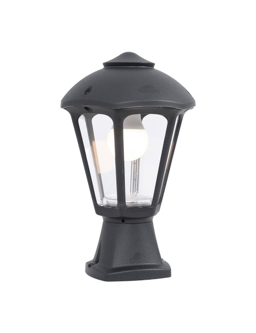 Farol sobremuro disma/giampy, transparente, e27, negro, ø210 x 330 mm