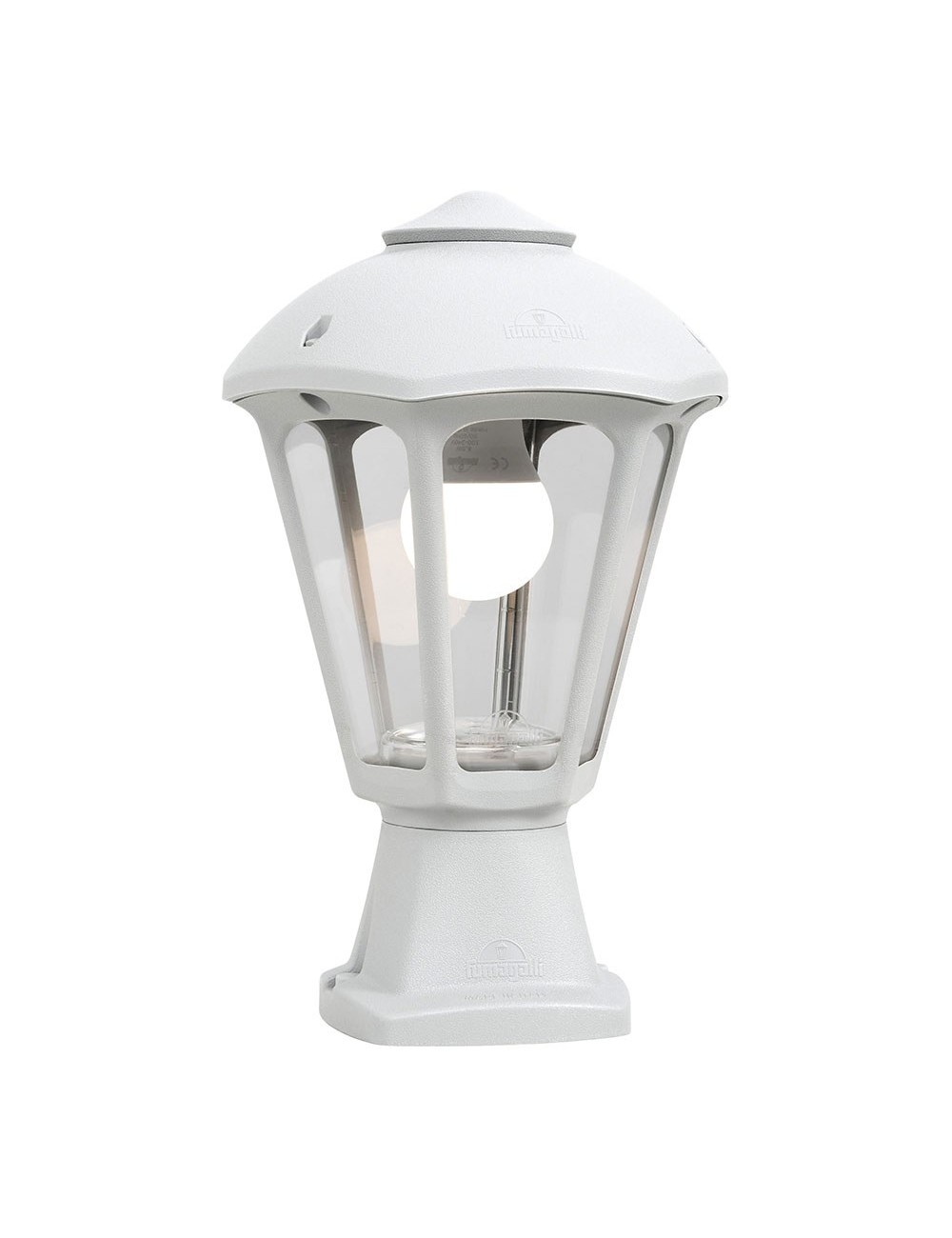 Farol sobremuro disma/giampy, transparente, e27, blanco, ø210 x 330 mm