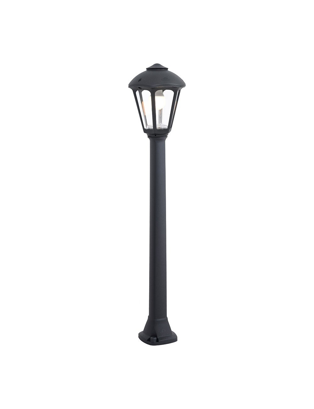 Farol baliza con poste giaffa/giampy, e27, negro, ø210 x 995 mm