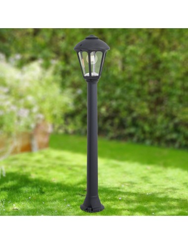 Farol baliza con poste giaffa/giampy, e27, negro, ø210 x 995 mm