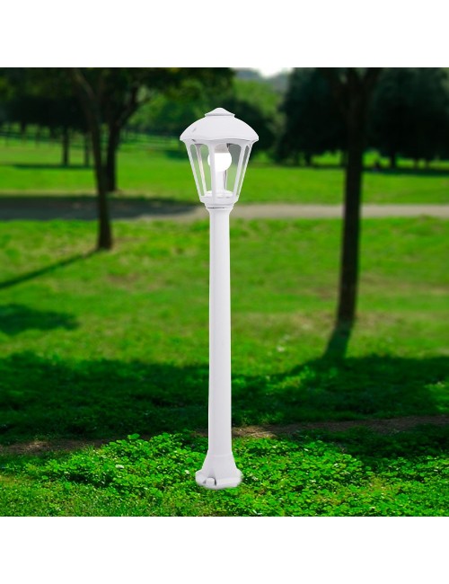 Farol baliza con poste giaffa/giampy, e27, blanco, ø210 x 995 mm