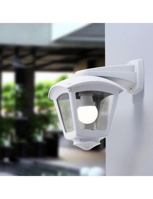 Farol pared con brazo nardo/roby, transparente, e27, blanco, 195 x 260 x 275 mm