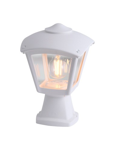 Farol sobremuro disma/roby, transparente, e27, blanco, 195 x 195 x 290 mm