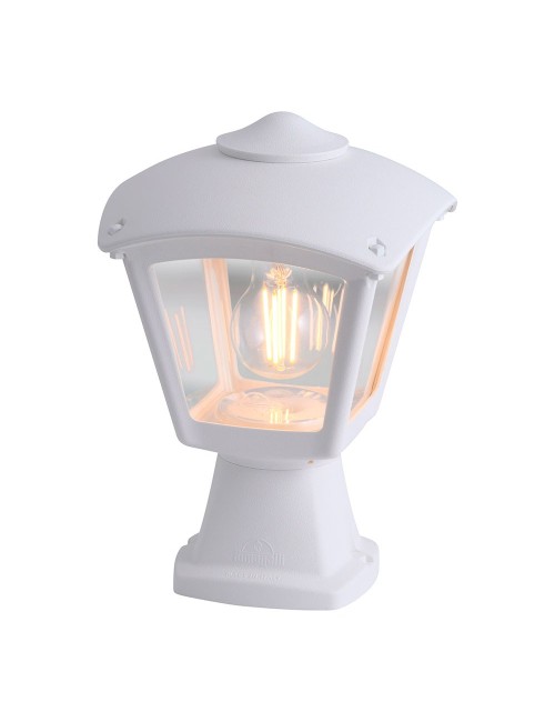 Farol sobremuro disma/roby, transparente, e27, blanco, 195 x 195 x 290 mm