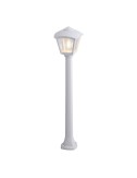 Farol baliza con poste giaffa/roby, transparente, e27, blanco, 195 x 195 x 945 mm