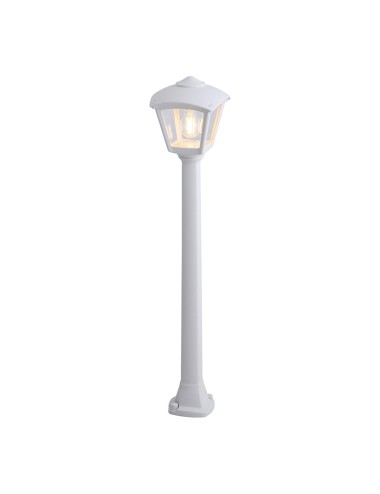 Farol baliza con poste giaffa/roby, transparente, e27, blanco, 195 x 195 x 945 mm