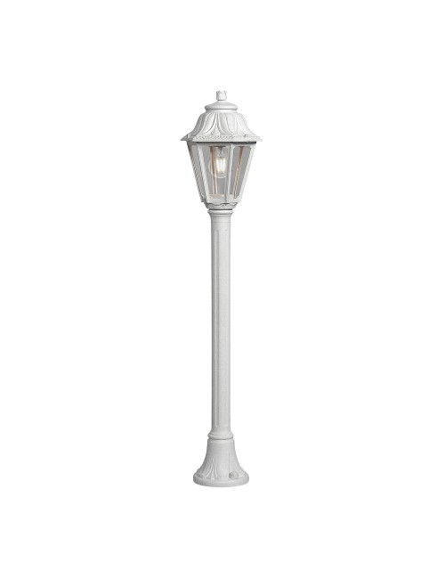 Farol baliza con poste mizar/anna, transparente, e27, blanco, ø220 x 1100 mm