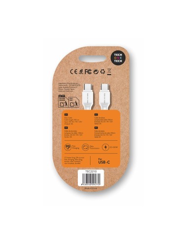 Cable usb-c a usb-c 20-100 w 5 a, blanco, 1,5 m