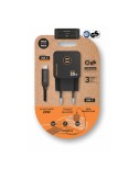 Cargador ultrarápido gan 20 w negro + cable usb-c 1 m