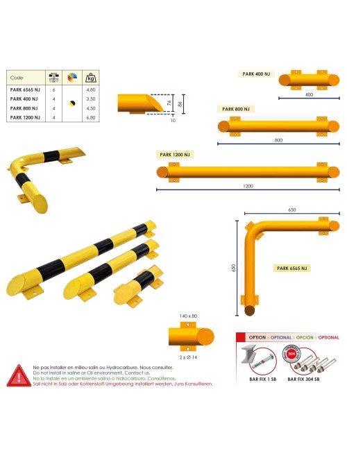 Barra de protección PARK800NJ