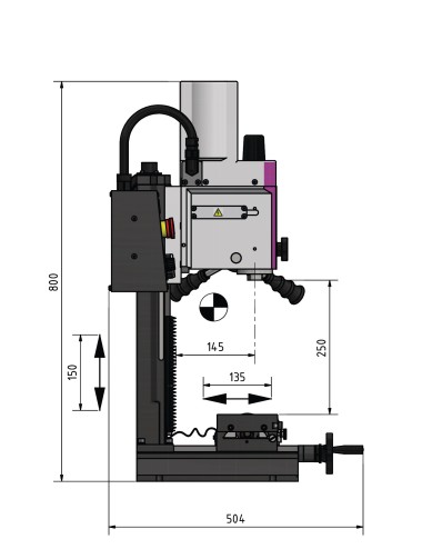 FRESADORA MH15V 230V VARIADOR 1Ph - MK2 with fine feeder