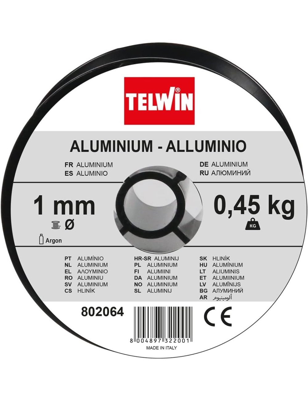 BOBINA HILO ALUMINIO Ø1 - 0,45kg Aluminio