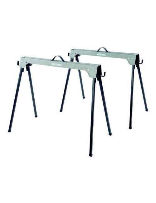 JUEGO 2 CABALLETES CON PATAS PLEGABLES