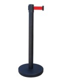 Poste Separador Negro Cinta Roja RECO2BKRE