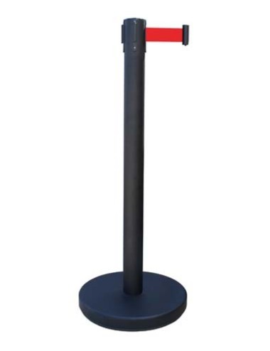 Poste Separador Negro Cinta Roja RECO2BKRE