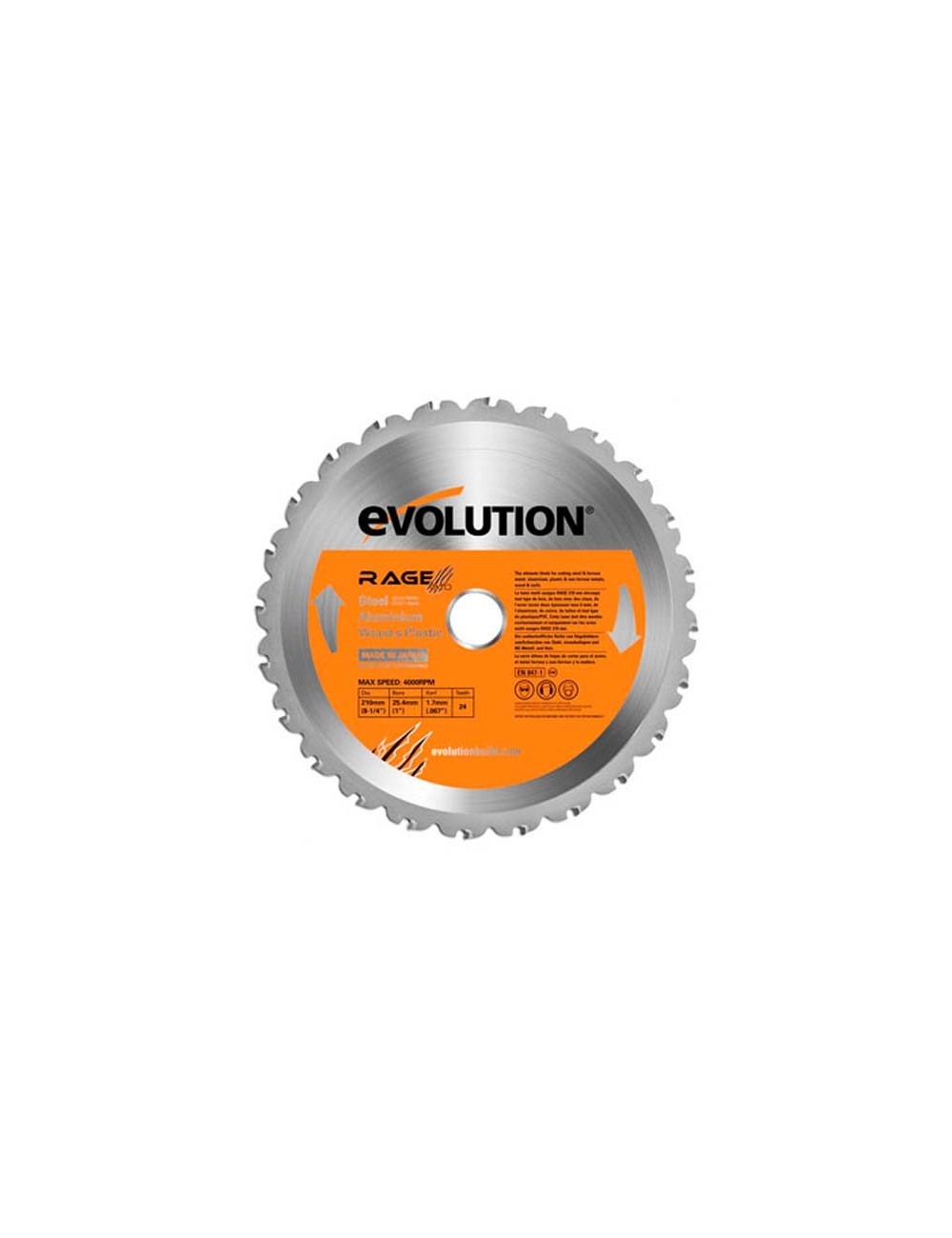 DISCO EVO 210 mm. RAGE 3 " S " MULTI-MAT 210 mm