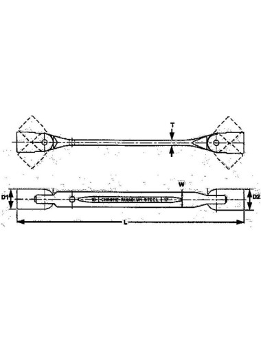 LLAVE DOBLE BOCA ARTICULADAS 10X13 651013