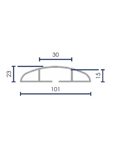 PROTECTOR CABLE SUELO CPB1025 101X23 5M PROTECTOR CABLE SUELO CPB1025 101x23 5m