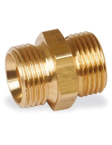 CONECTOR PEZON DOBLE ROSCA G 3/8xG 3/8 li CONECTOR PEZON DOBLE ROSCA G3\8"x G3\8" izq