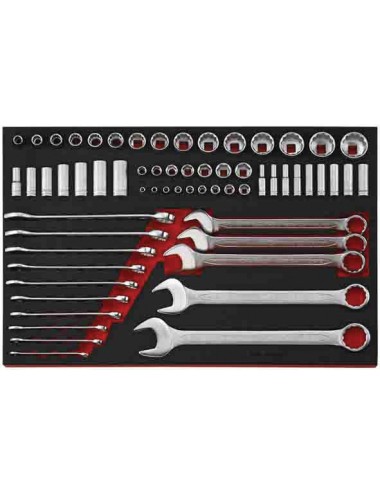 JUEGO DE LLAVES Y VASOS PULGADAS 1/4"-3/8"-1/2" TTEAF62 JUEGO DE LLAVES Y VASOS PULGADAS 1\4"-3\8"-1\2" TTEAF62